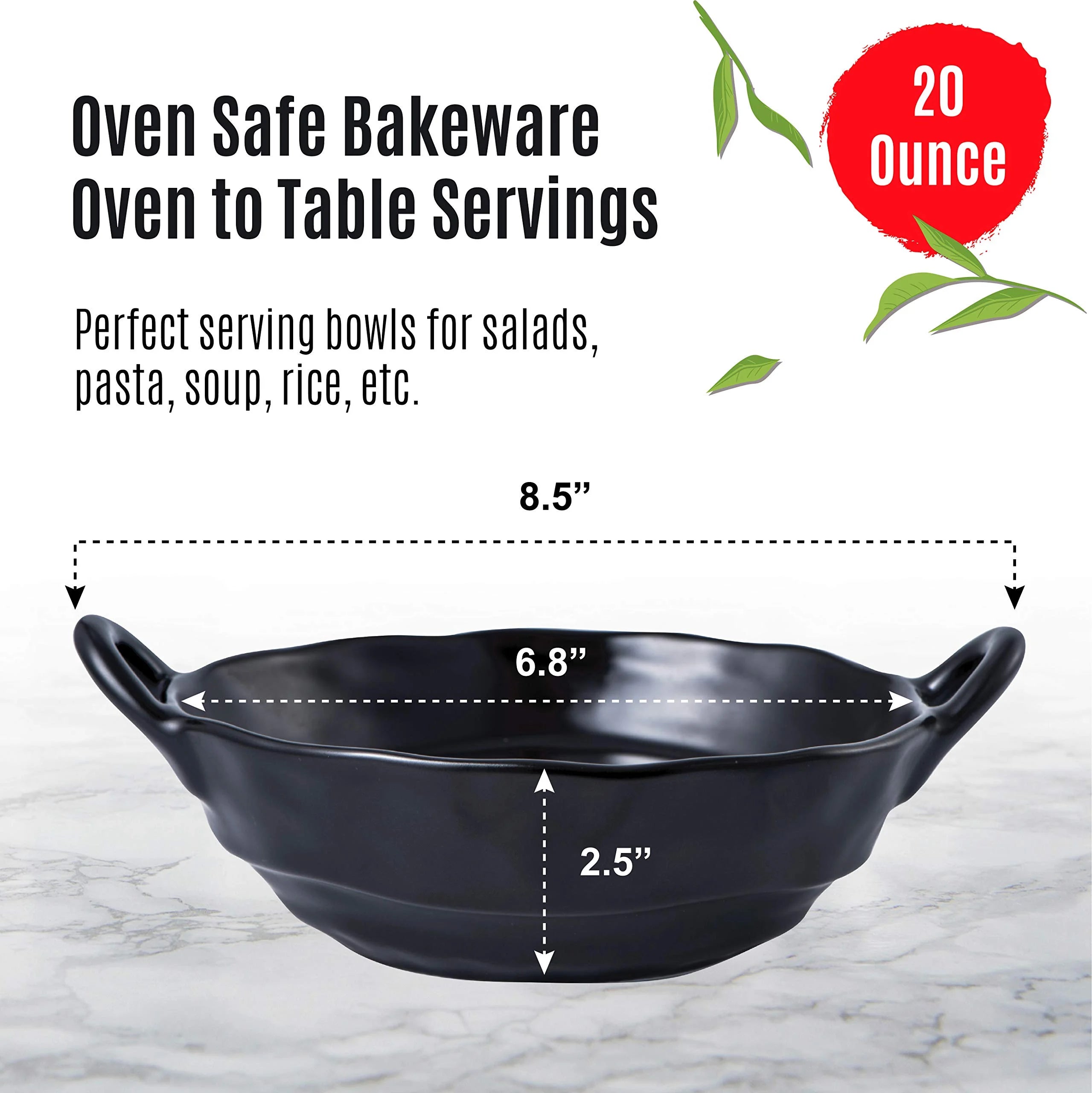 Black Ceramic Matte Glazed Bowls Set of 4 W112210