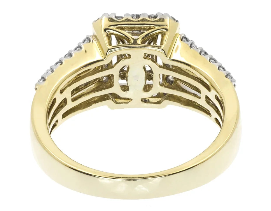 Emerald Cut Solitaire Diamond Engagement Ring (0.97 ct) D375