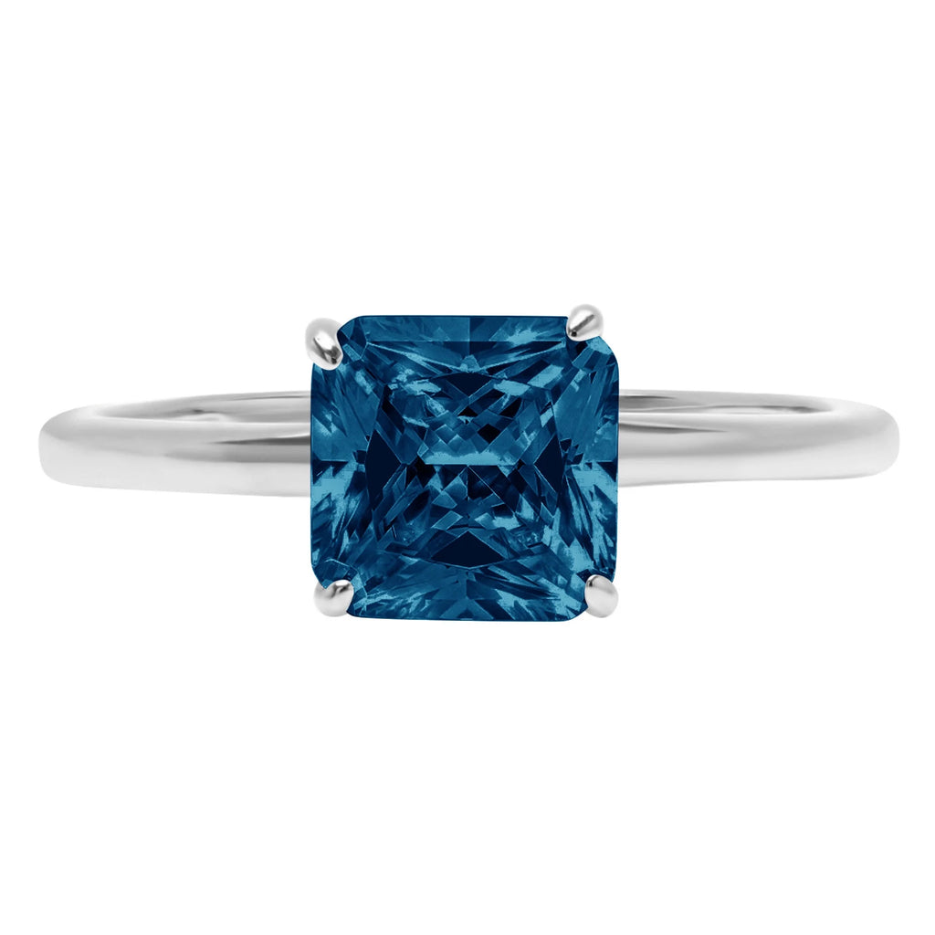 18K White Gold Solitaire Ring T1291