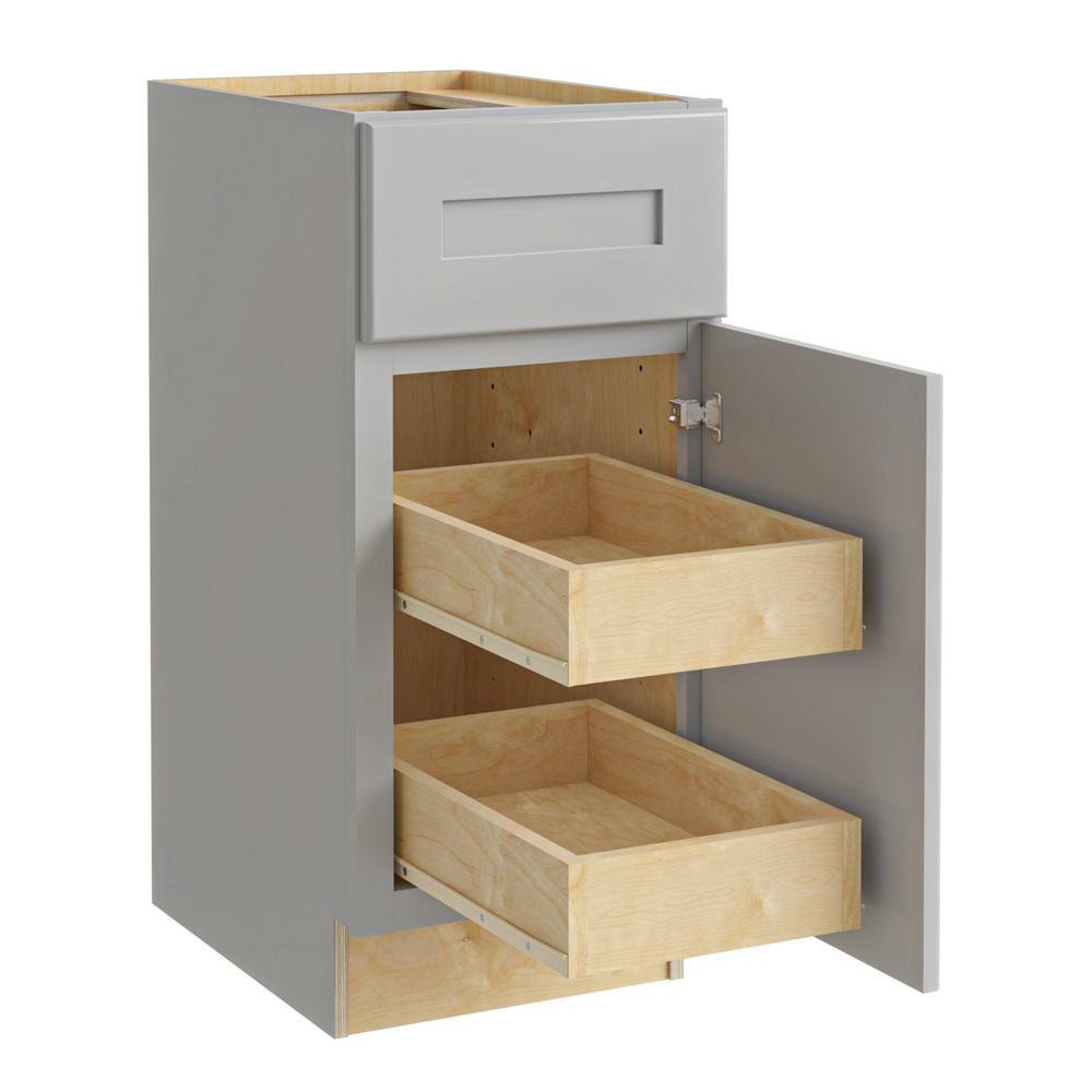 Plywood Shaker Base Kitchen Cabinet Right 2 Rollout Soft Close Q129