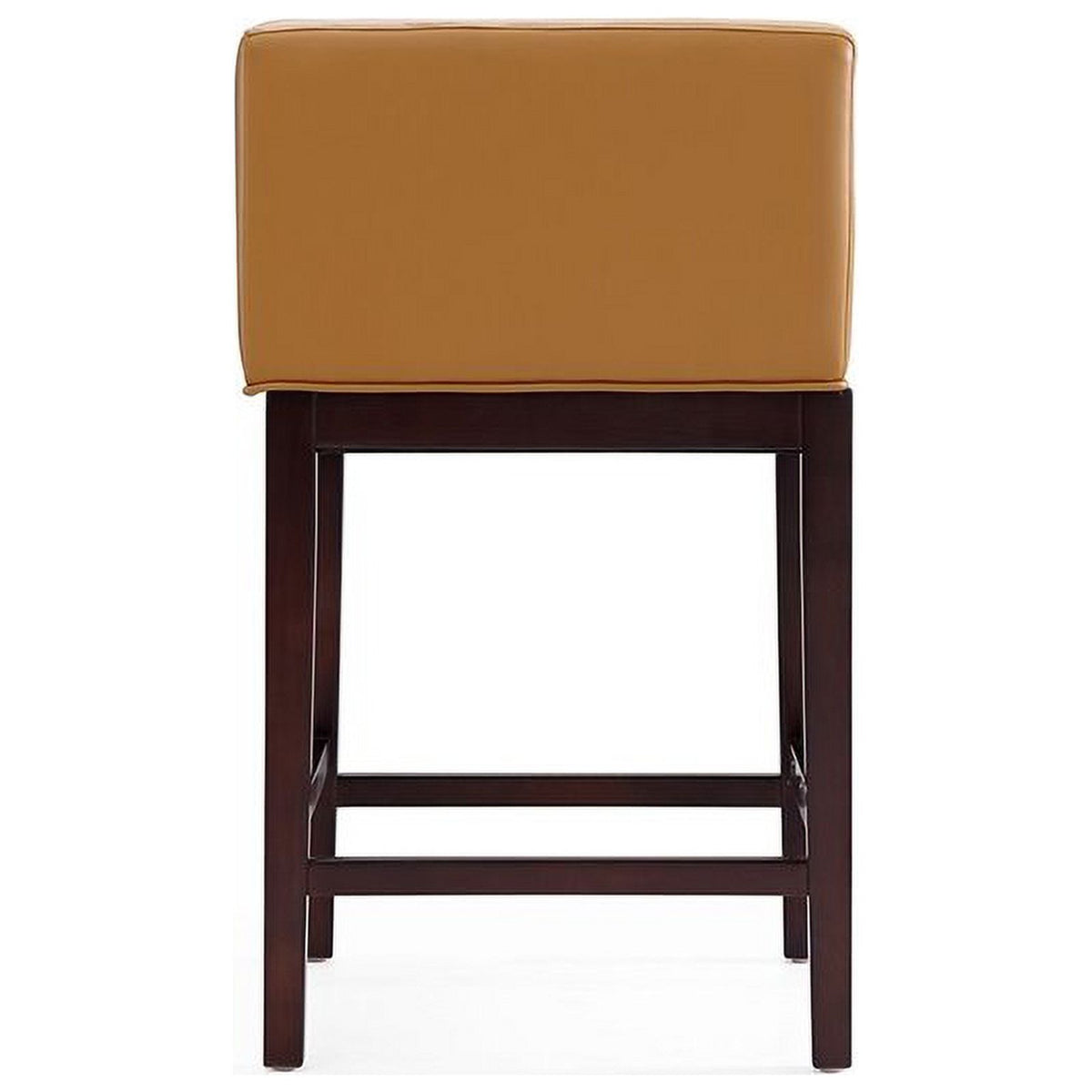 Camel and Dark Walnut Beech Wood Counter Height Bar Stool X273629