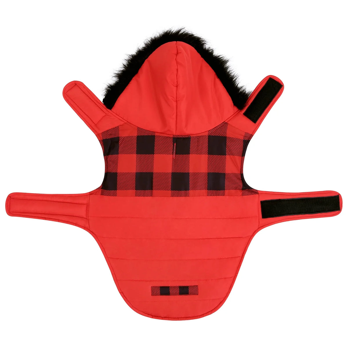 Fleece Lined Dog Puffer Jacket with Harness Hole Q276