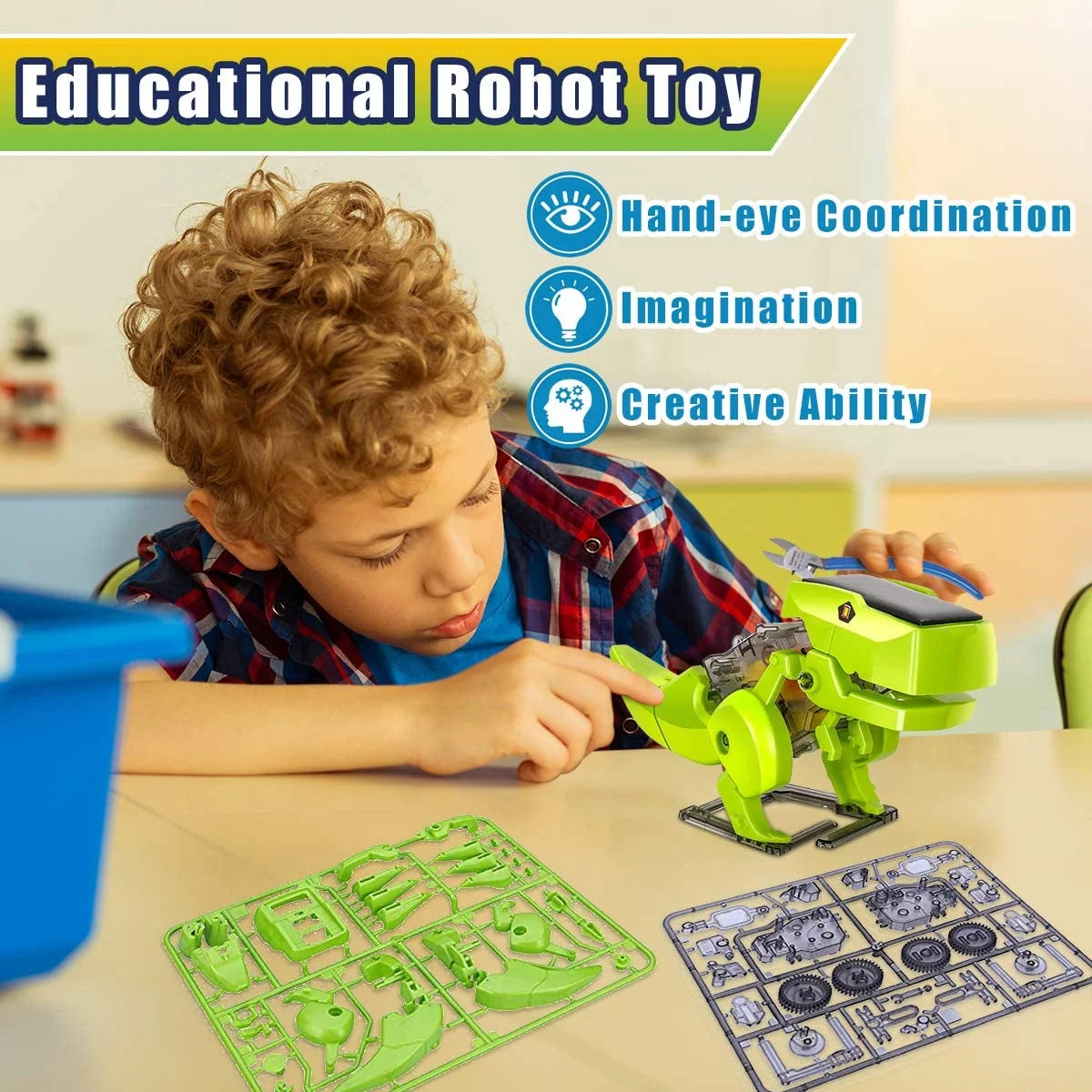 3-in-1 Solar Robot Kit DIY Dinosaurs Science Kits Toys I67816