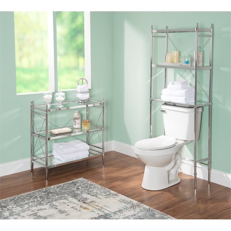 Metal and Glass Spacesaver in Chrome T6147