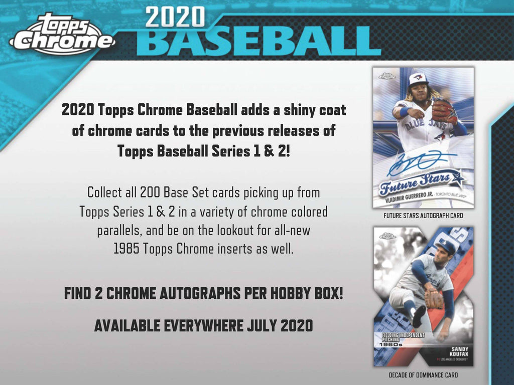 2020 Topps Chrome Baseball Jumbo Box G655