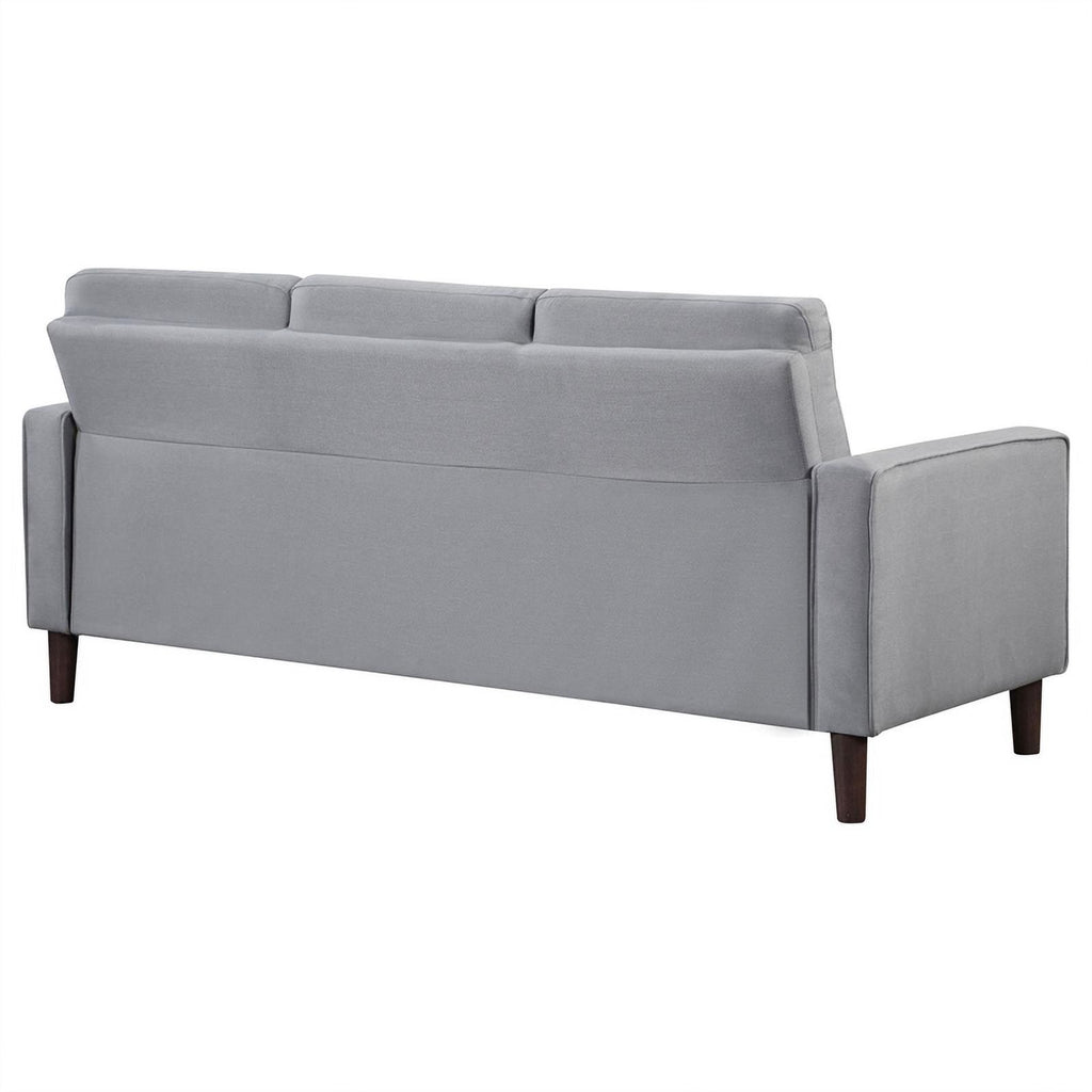 Gray Upholstered Fabric Sofa with Track Arms Q213397