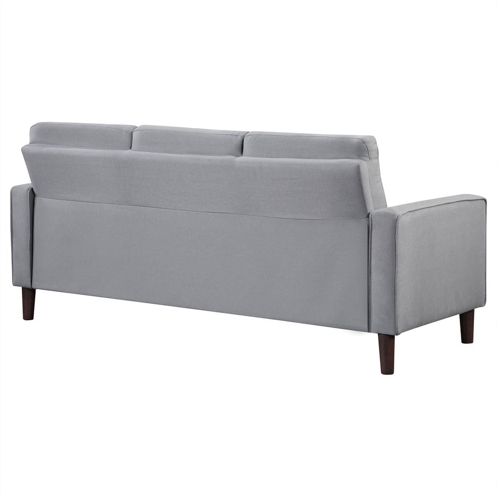 Gray Upholstered Fabric Sofa with Track Arms Q213397