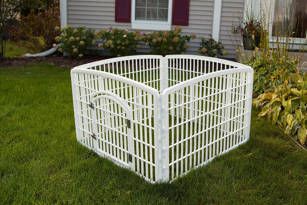 4-Panel Plastic Pet Playpen with Door S132987