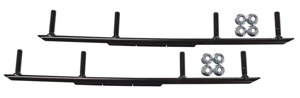 Orange XPT Snowmobile Skis with 6" Round Bars Complete Kit K96310
