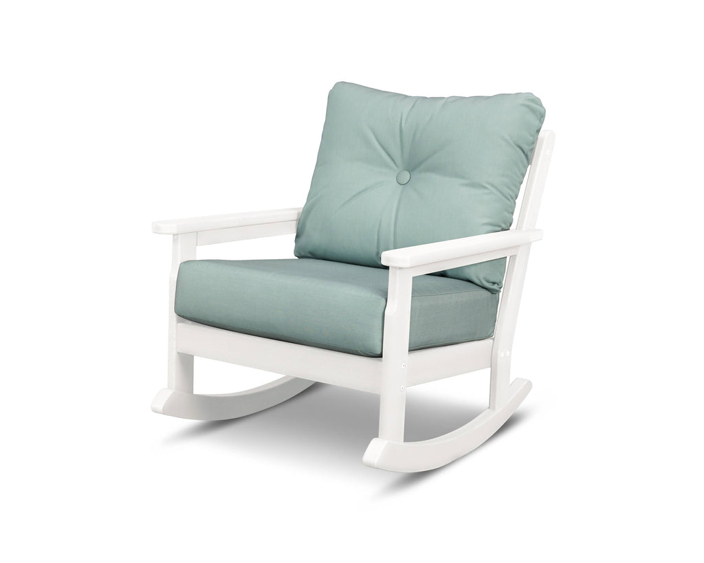 White Deep Seating Rocking Chair C1167