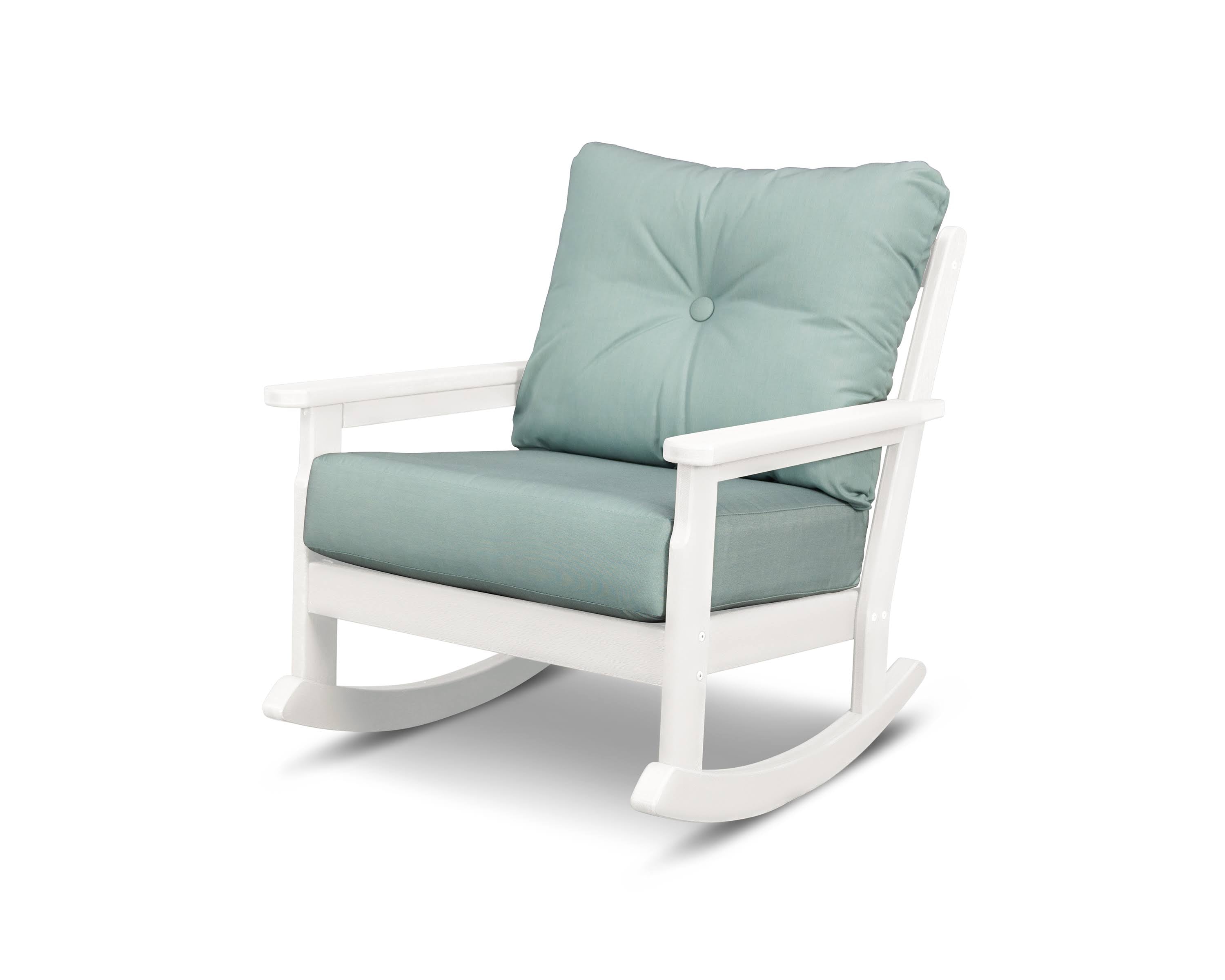 White Deep Seating Rocking Chair C1167