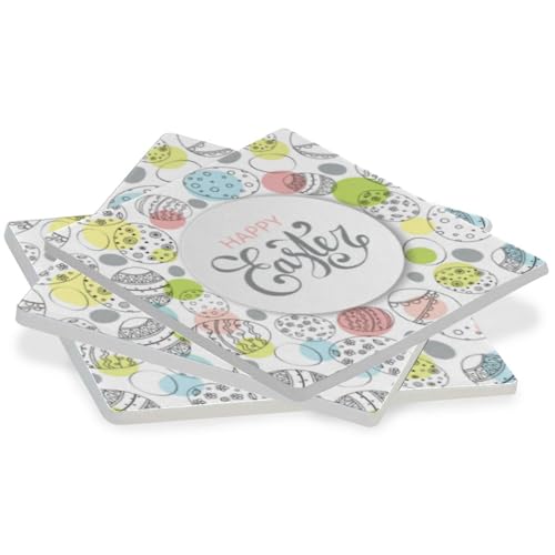 4 Packs Ceramic Stone Coasters with Cork Base Z906589