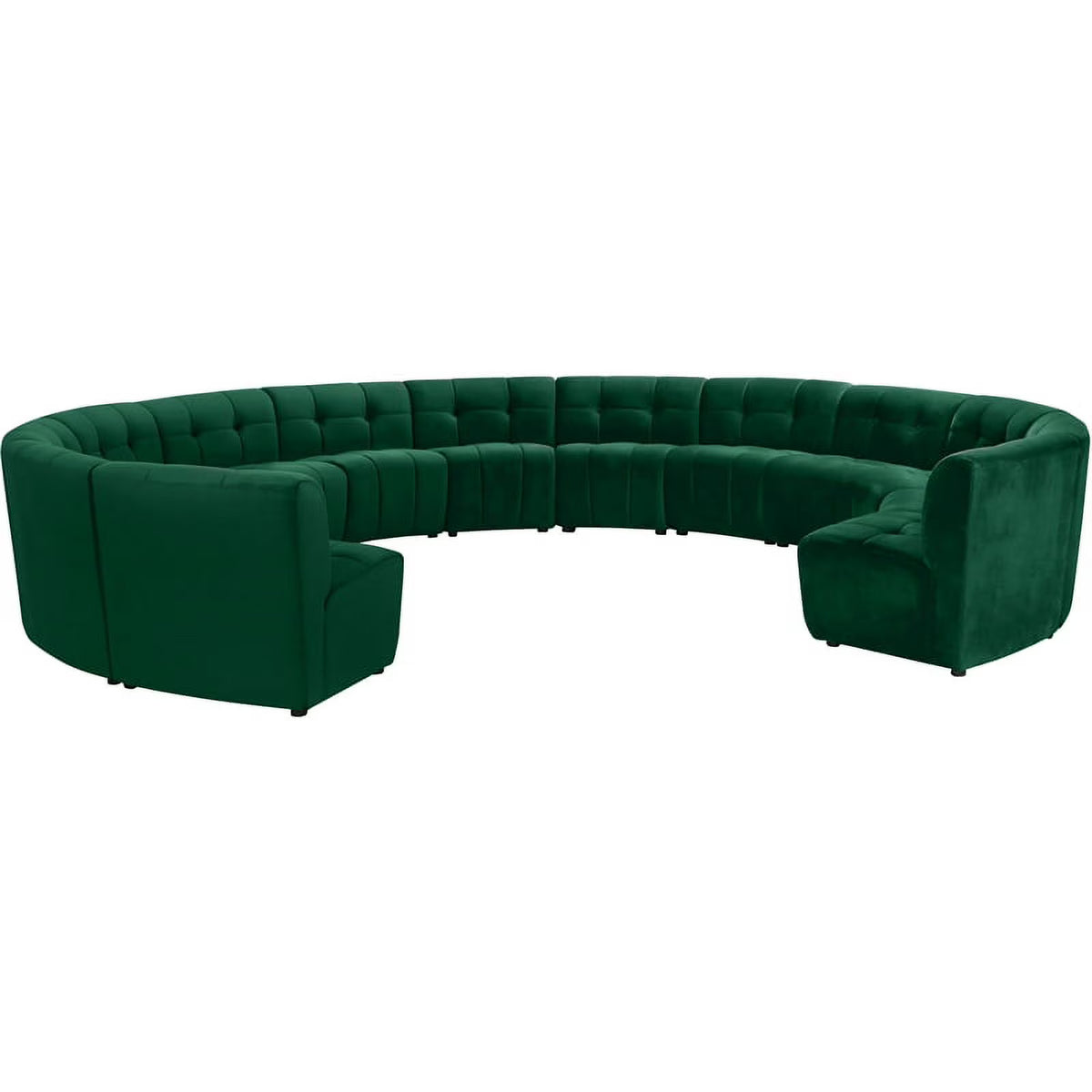 Green Velvet Sectional Sofa G68608