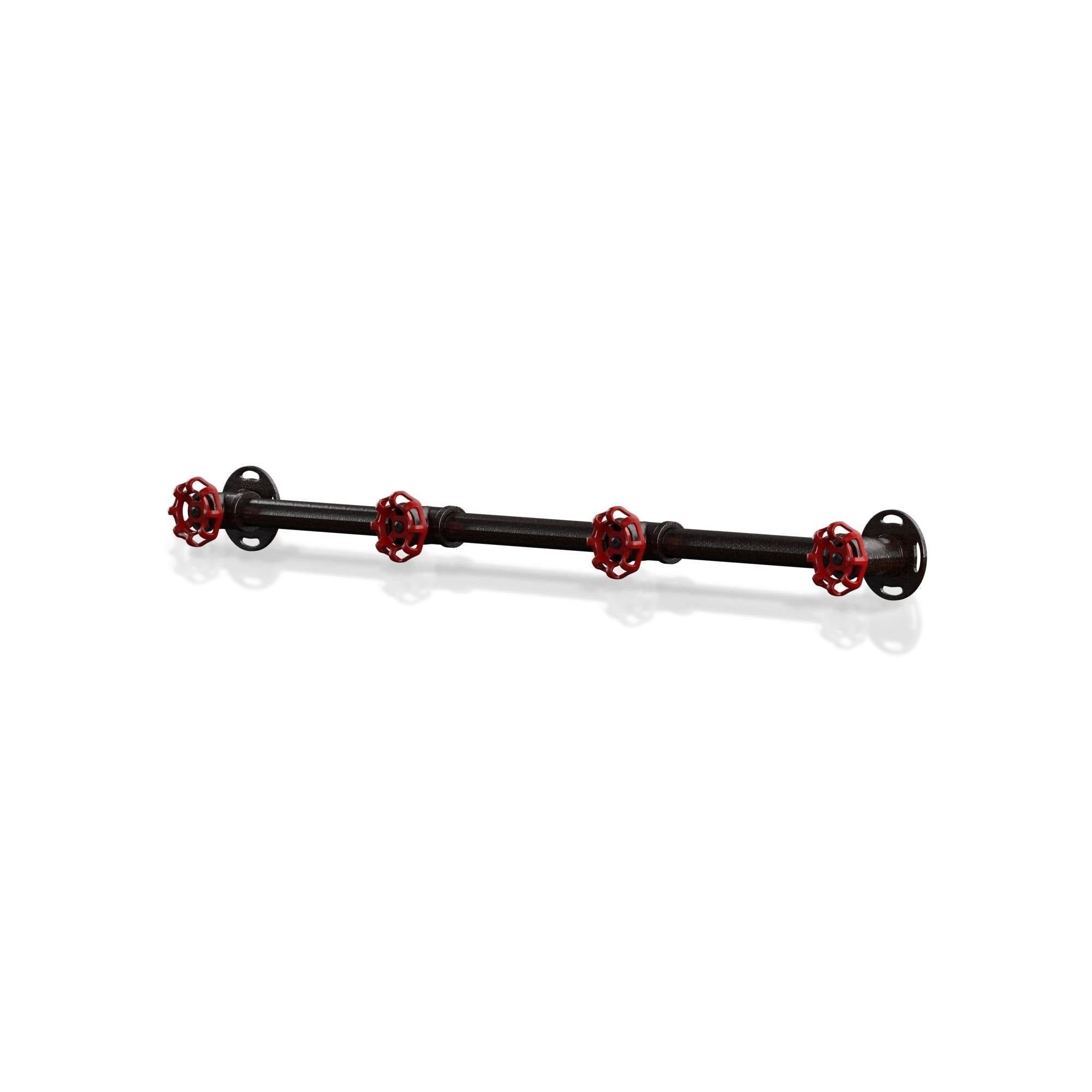 Sand Black Industrial Wall Coat Rack H235