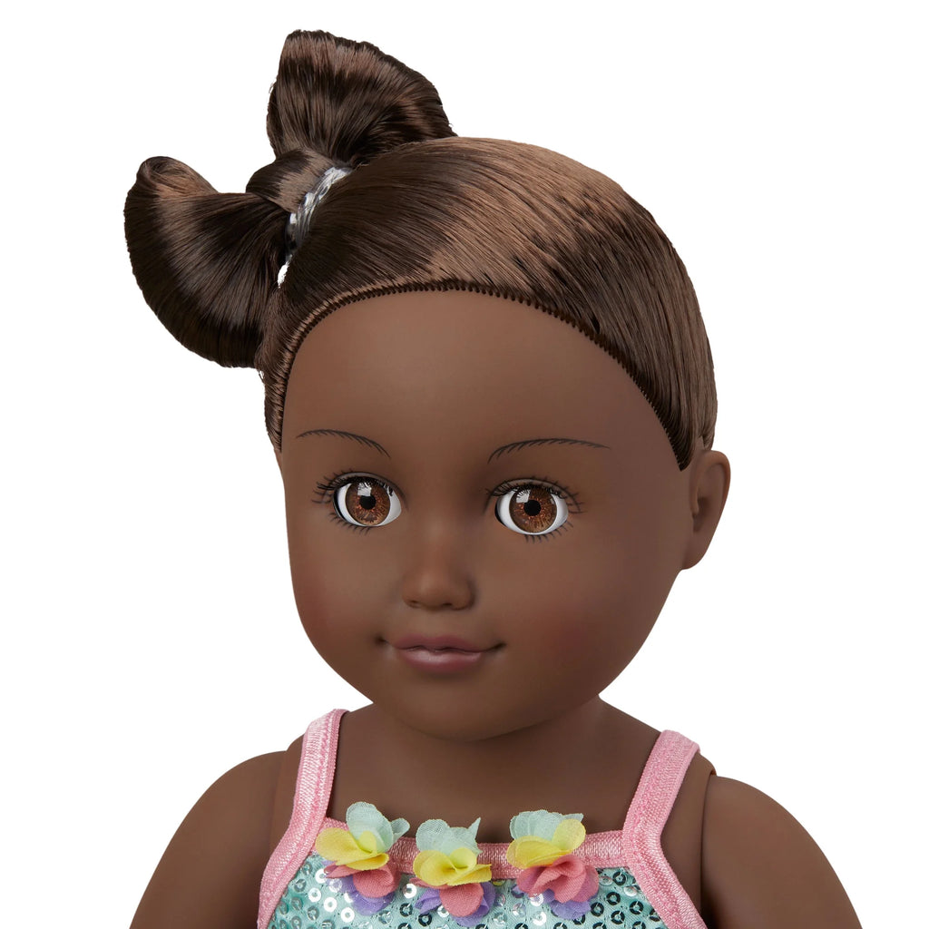18 inch Posable Doll with Brown Eyes H341