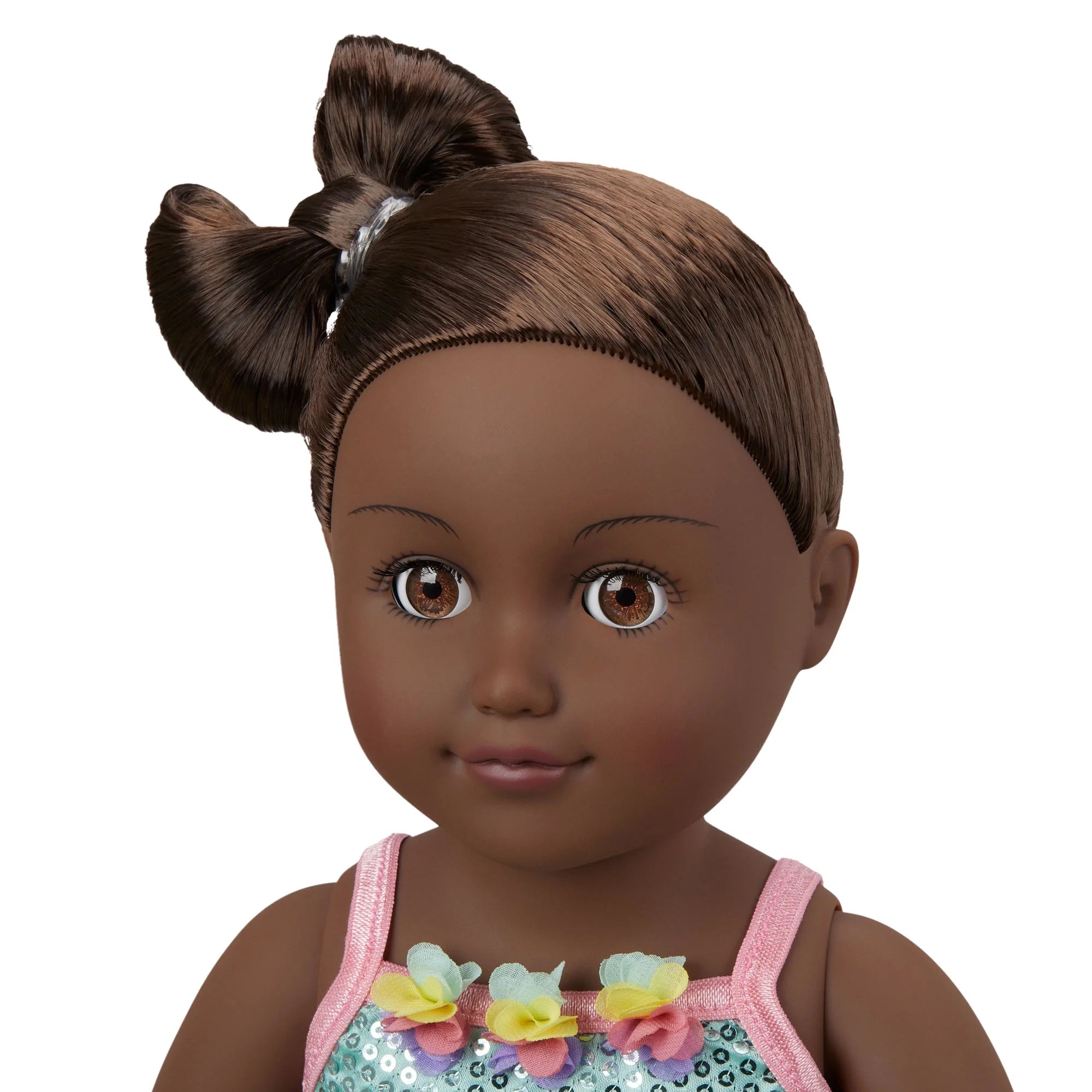18 inch Posable Doll with Brown Eyes H341
