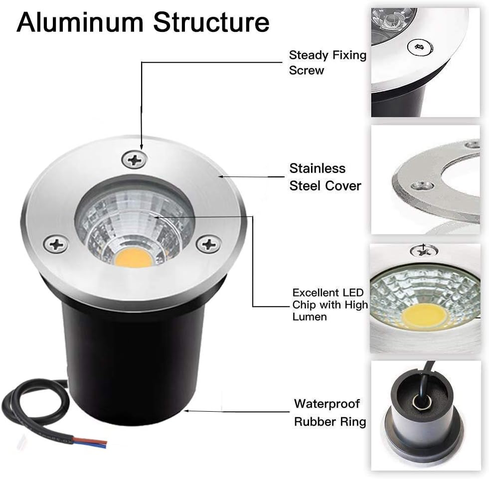 8 Pack 3W LED Warm White Low Voltage Landscape Lights V416915