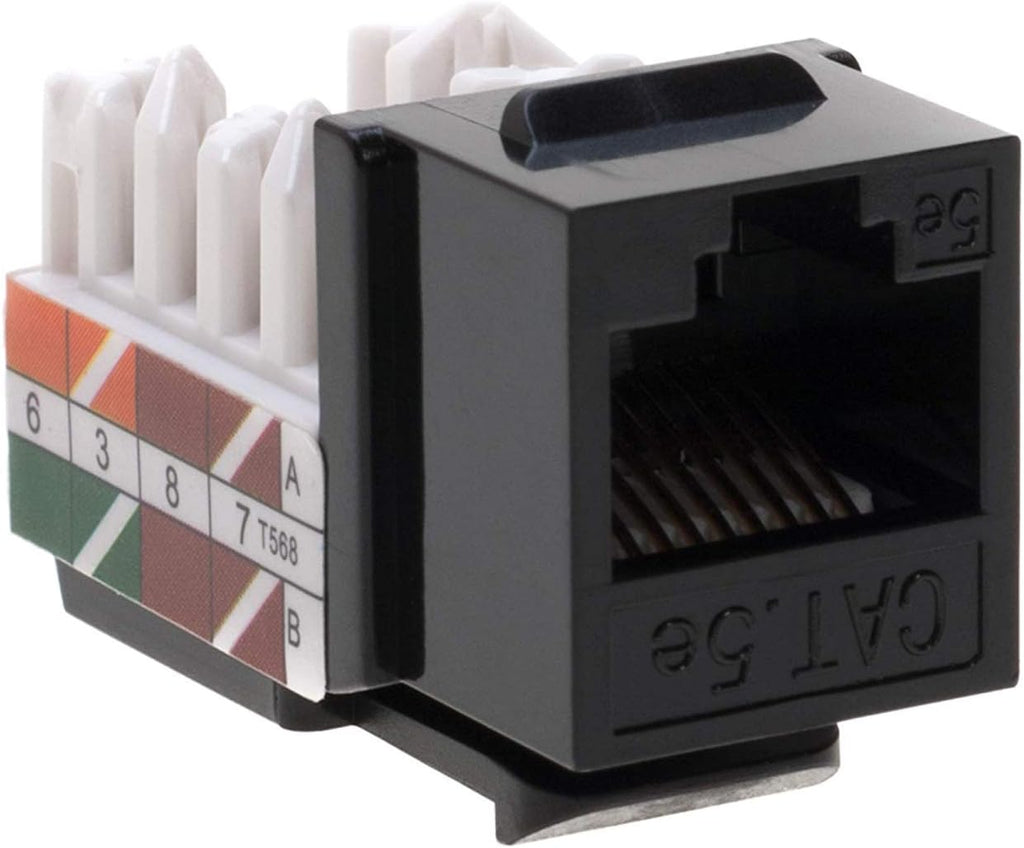 Cat5e RJ45 Punch-Down Keystone Jack Black (50) B513