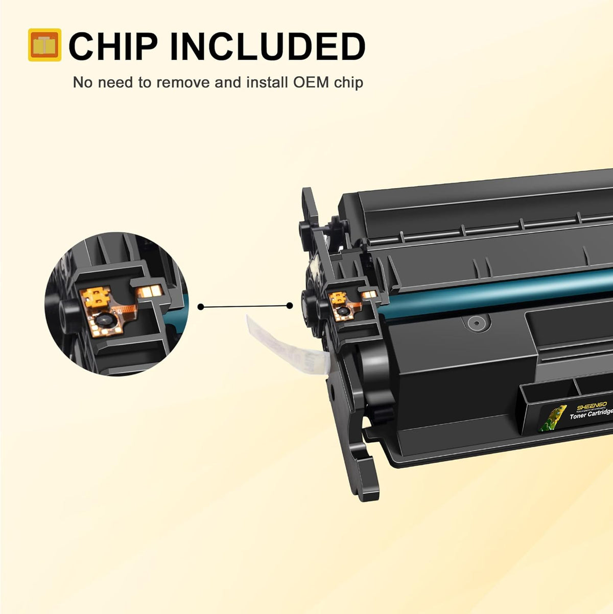 2 Black Compatible Toner Cartridge with Chip F5909