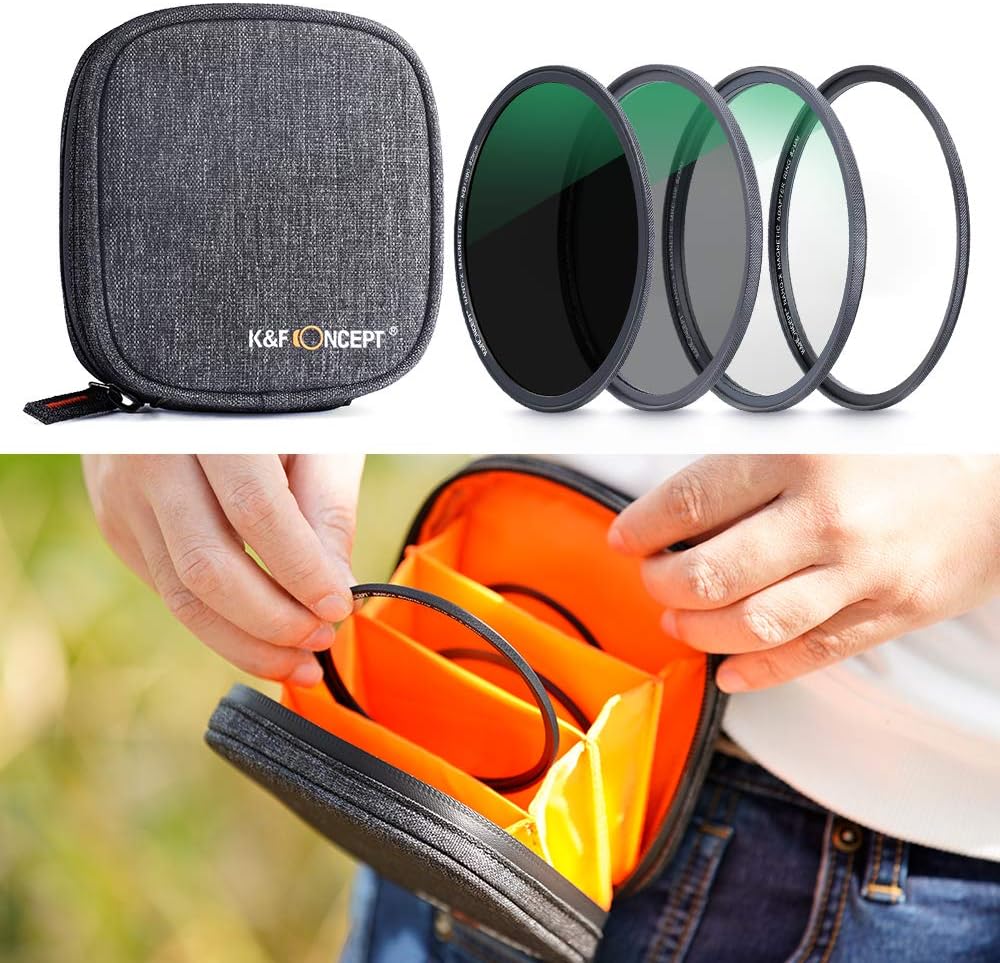 77mm Magnetic Lens Filter Kit with MCUV CPL ND1000 Magnetic Adapter Ring V2634