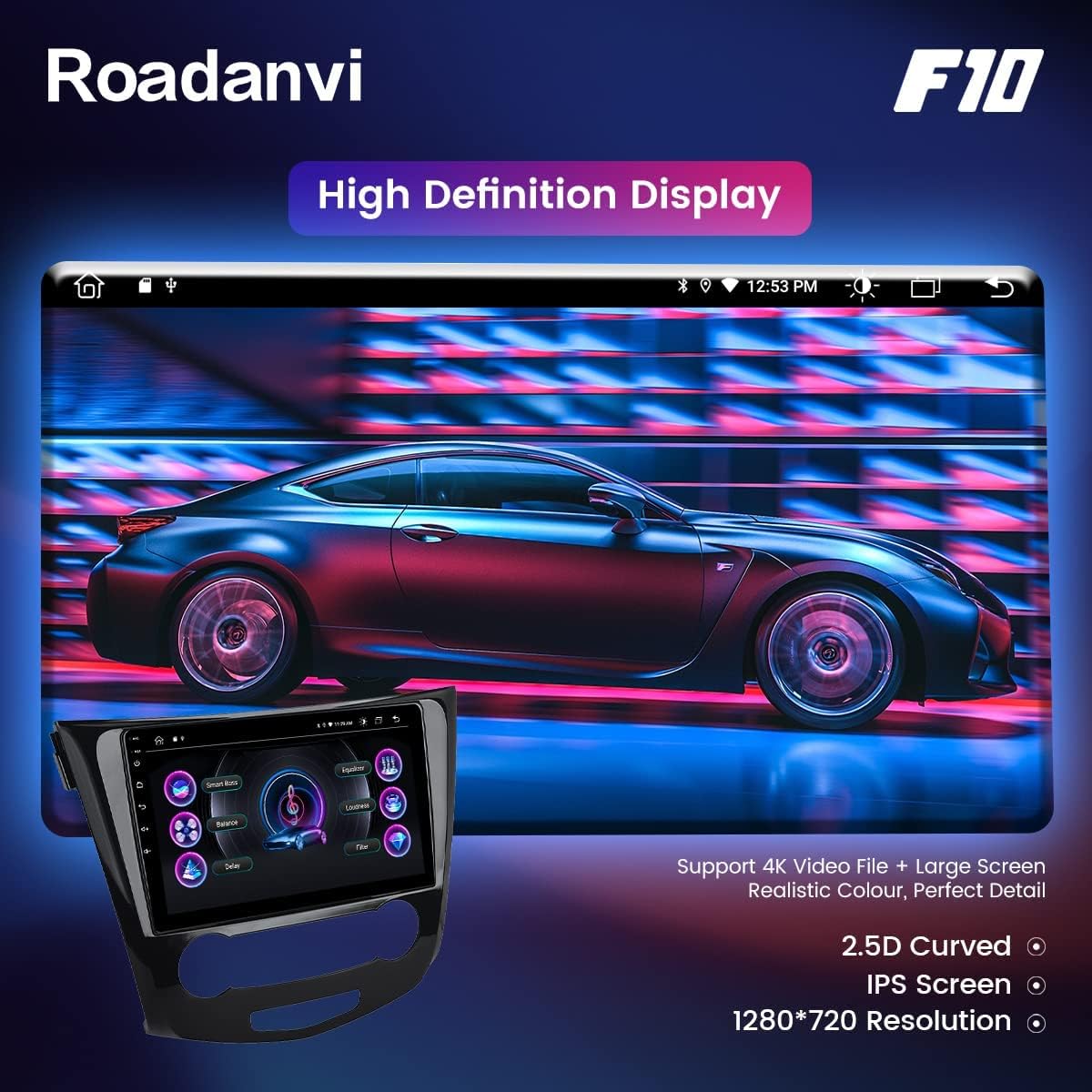 Car Stereo Head Unit 10.2 Inch Touch Screen 4GB+64GB H5790