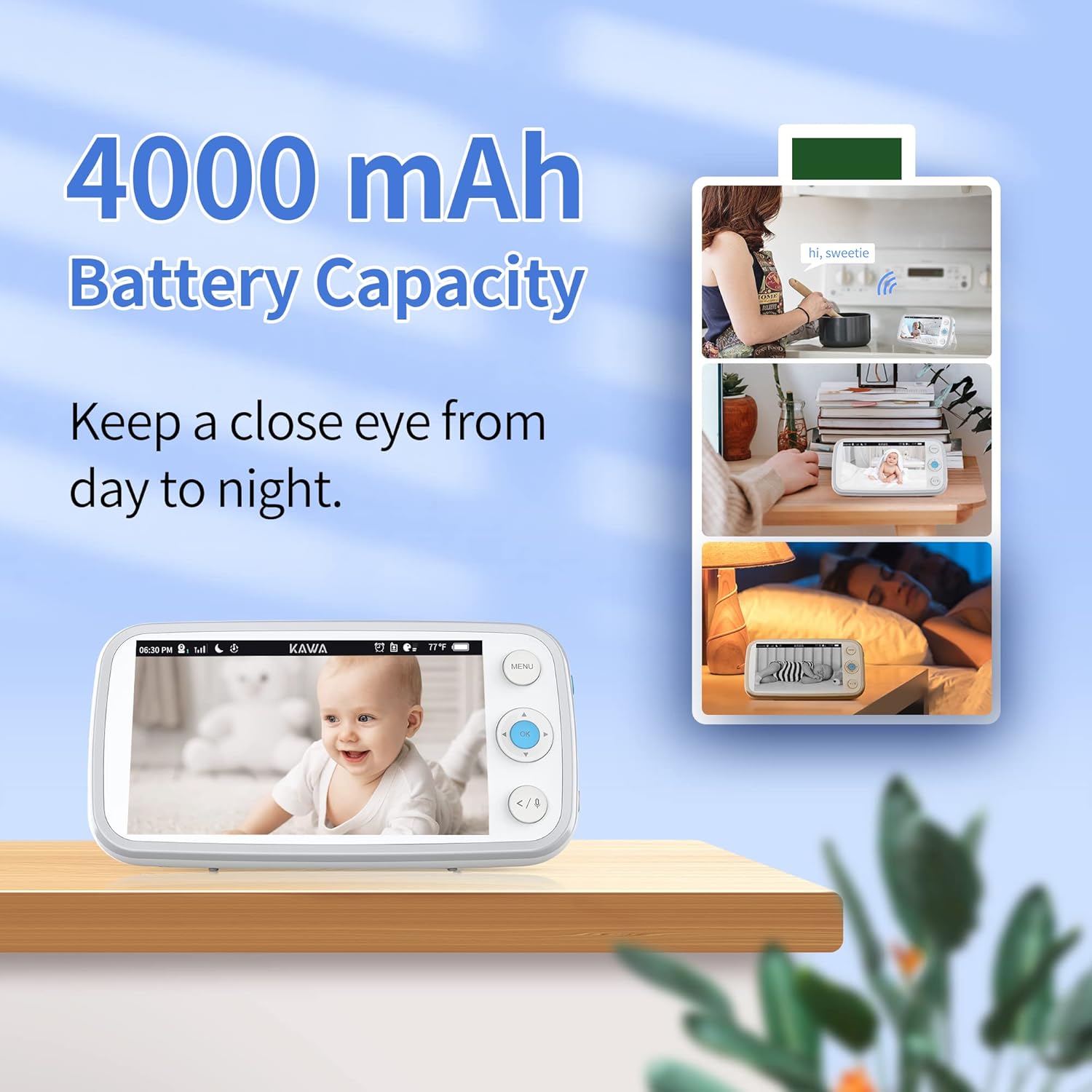 5" 720P HD Video Baby Monitor with Night Vision and 2-Way Talk I184644