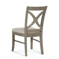 Harbor Blue Finish Black Buffalo Check Cross Back Side Chair S786955