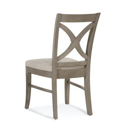 Harbor Blue Finish Black Buffalo Check Cross Back Side Chair S786955