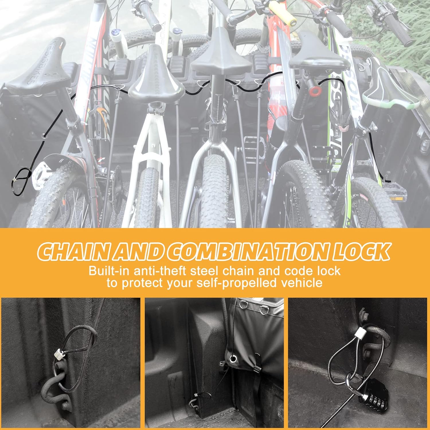 Truck Bike Tailgate Pad with Anti-Theft Lock, 53" Long Pack of 2 V719