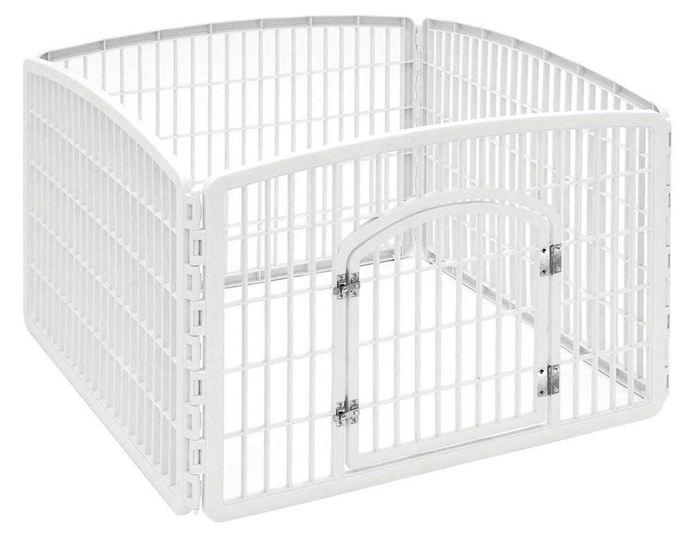 4-Panel Plastic Pet Playpen with Door S132987