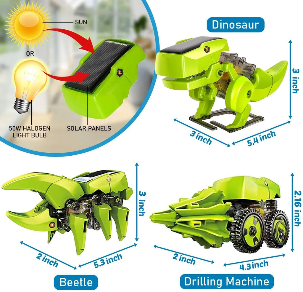 3-in-1 Solar Robot Kit DIY Dinosaurs Science Kits Toys I67816