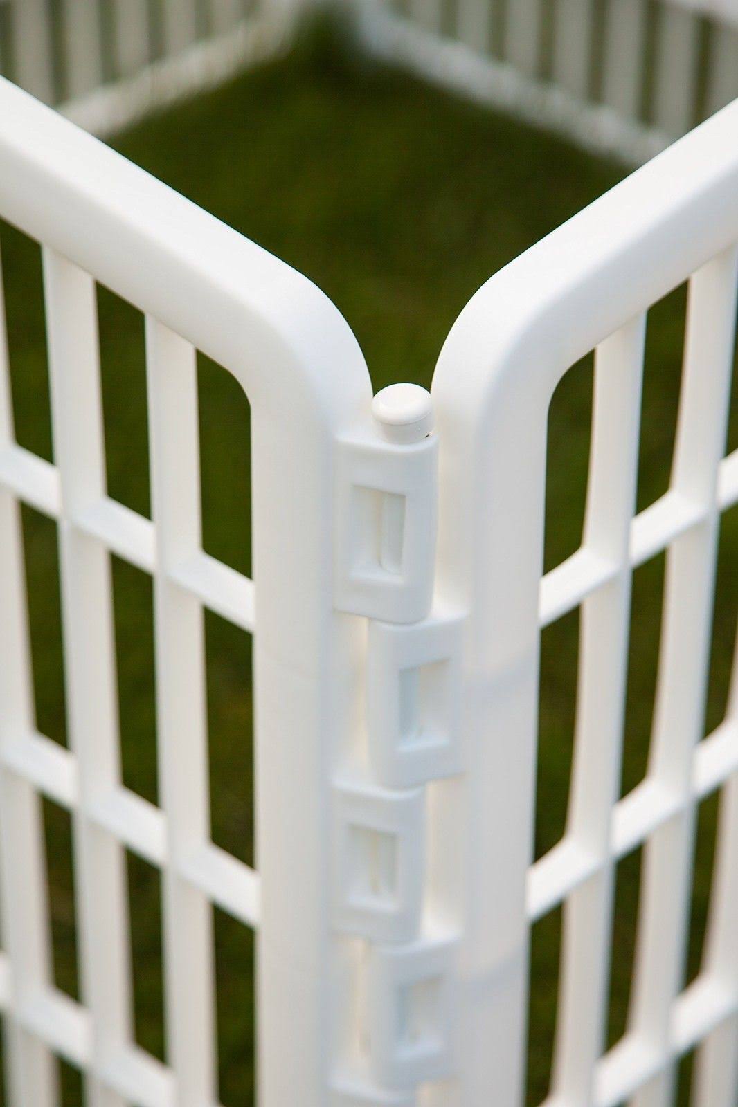 4-Panel Plastic Pet Playpen with Door S132987