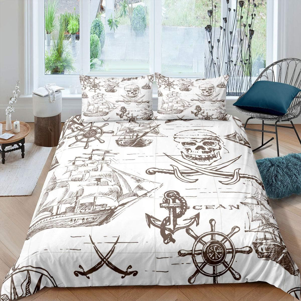 Black White Twin Size Kids Soccer Comforter Cover Bedding Set E933