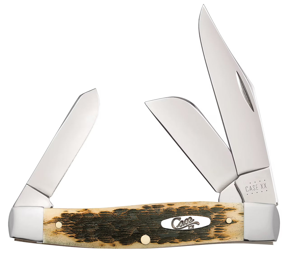 Smooth Jigged Amber Bone Stockman Knife X289162