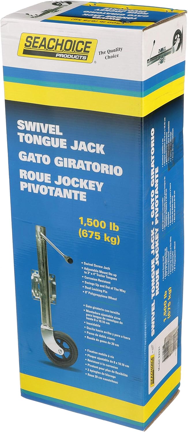 Fold Up Trailer Jack, 22-7/8 Inch Max. Lift, 1,500 Pound Max. Load, Pack of 2 C615621