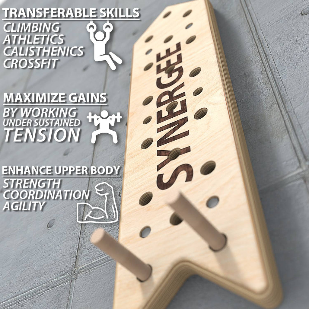 Peg Board for Pull Up, Rock Climbing, Parkour, and Fitness R892