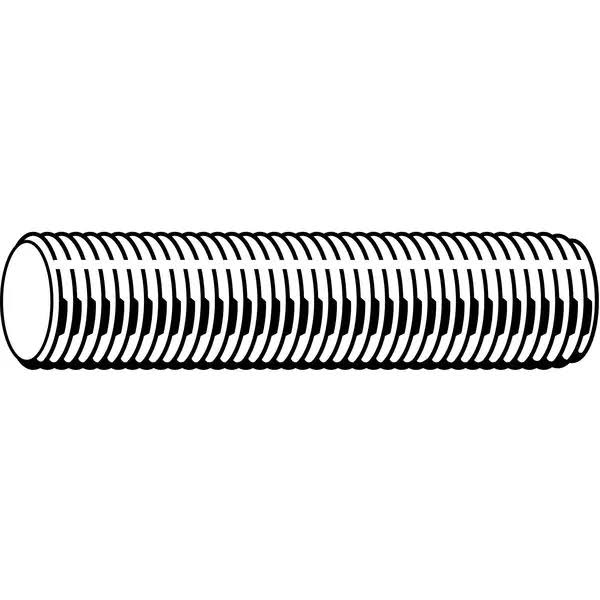 Threaded Rod, 1-3/4 inch-5, Steel, Plain Finish, 3 ft Length, Black D16779