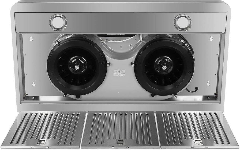 36'' Under Cabinet Range Hood, Stainless Steel, 760CFM, Dual Motors, Permanent Filters F109