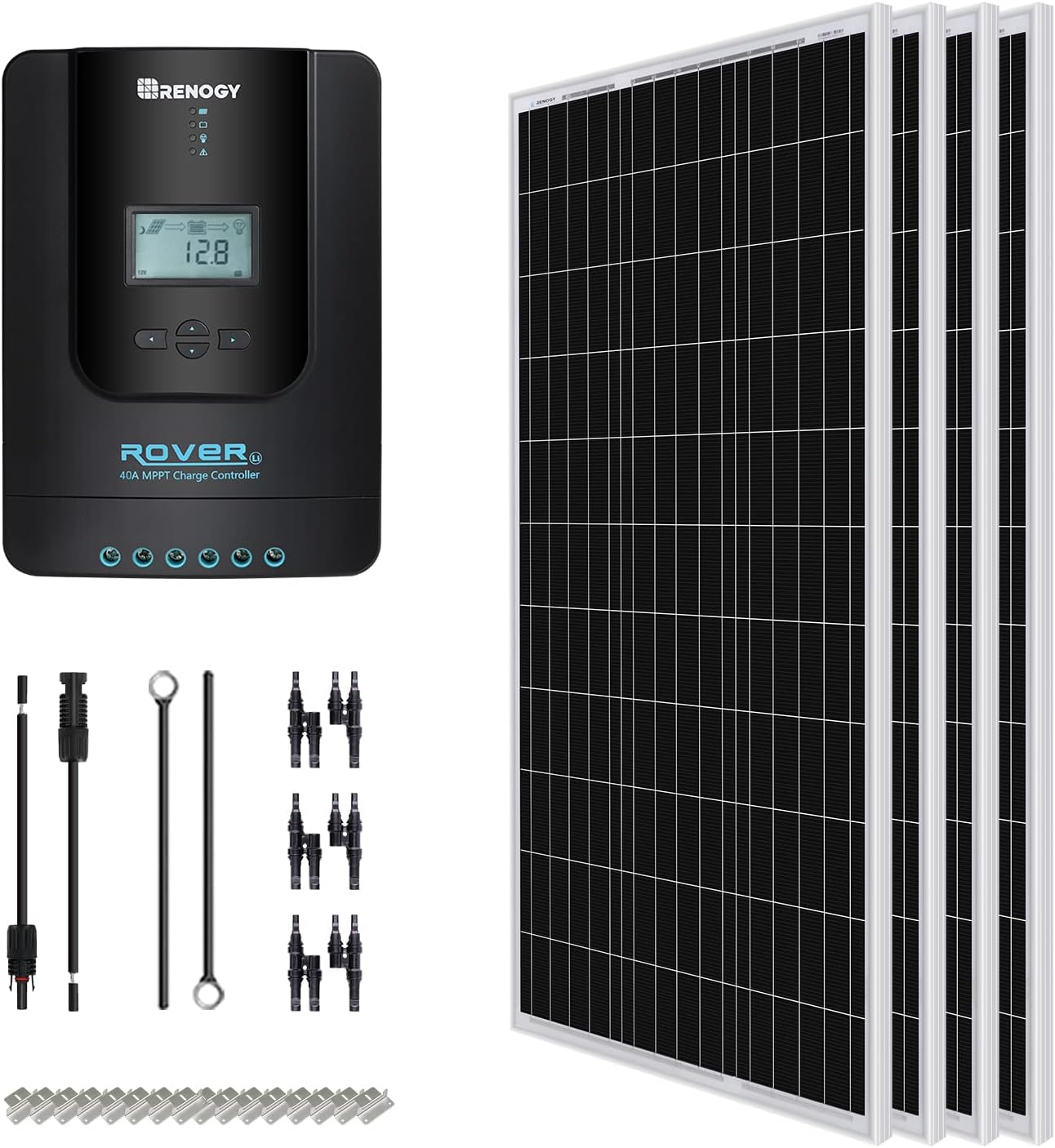 400 Watt 12 Volt Monocrystalline Solar Starter Kit with Wanderer I86597