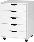 White 7 Drawer Mobile Filing Cabinet with Wheels U776