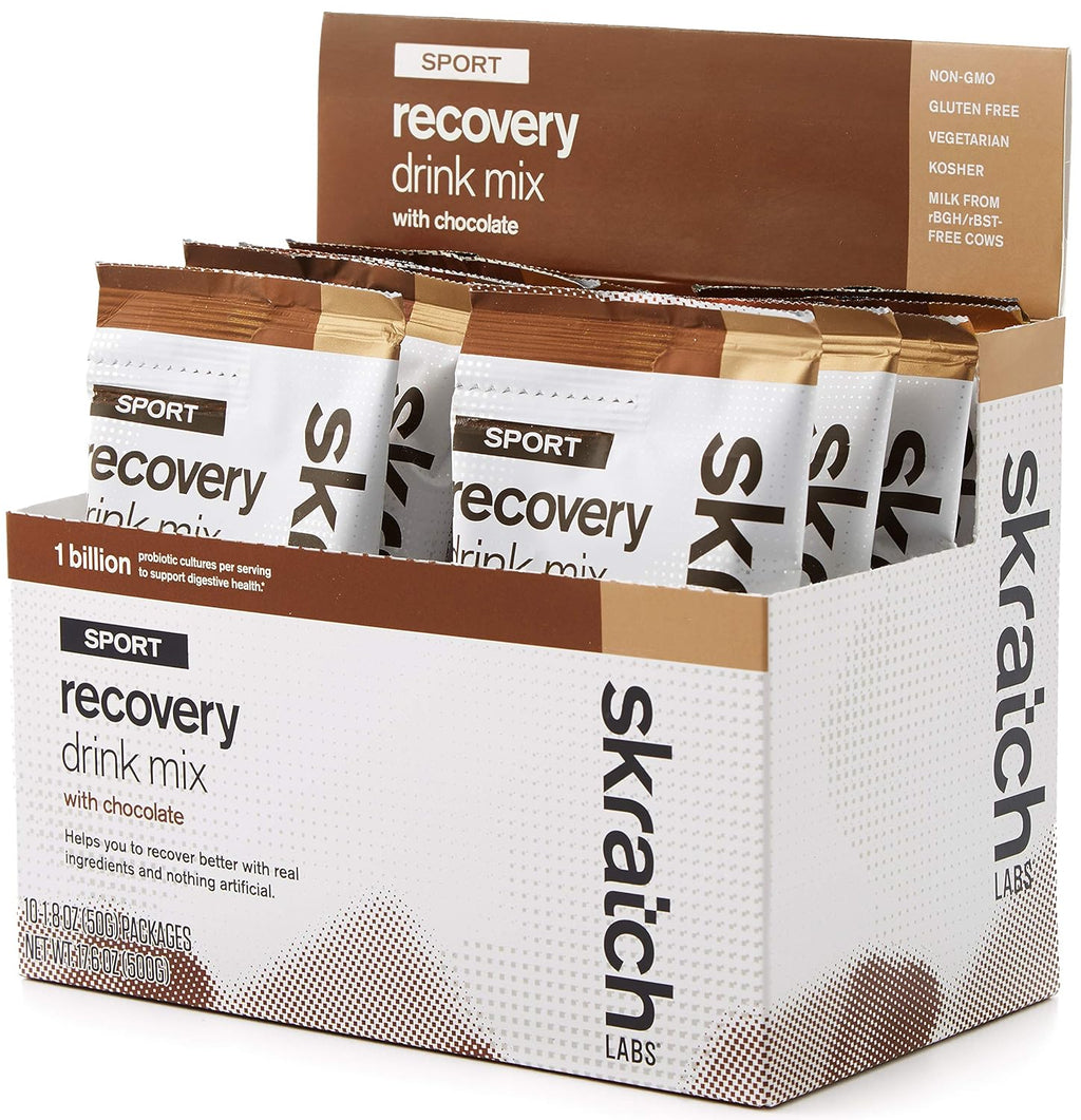 Chocolate Sport Recovery Drink Mix with Complete Milk Protein, Probiotics, Gluten Free, Kosher, Vegetarian, Pack of 2 V882