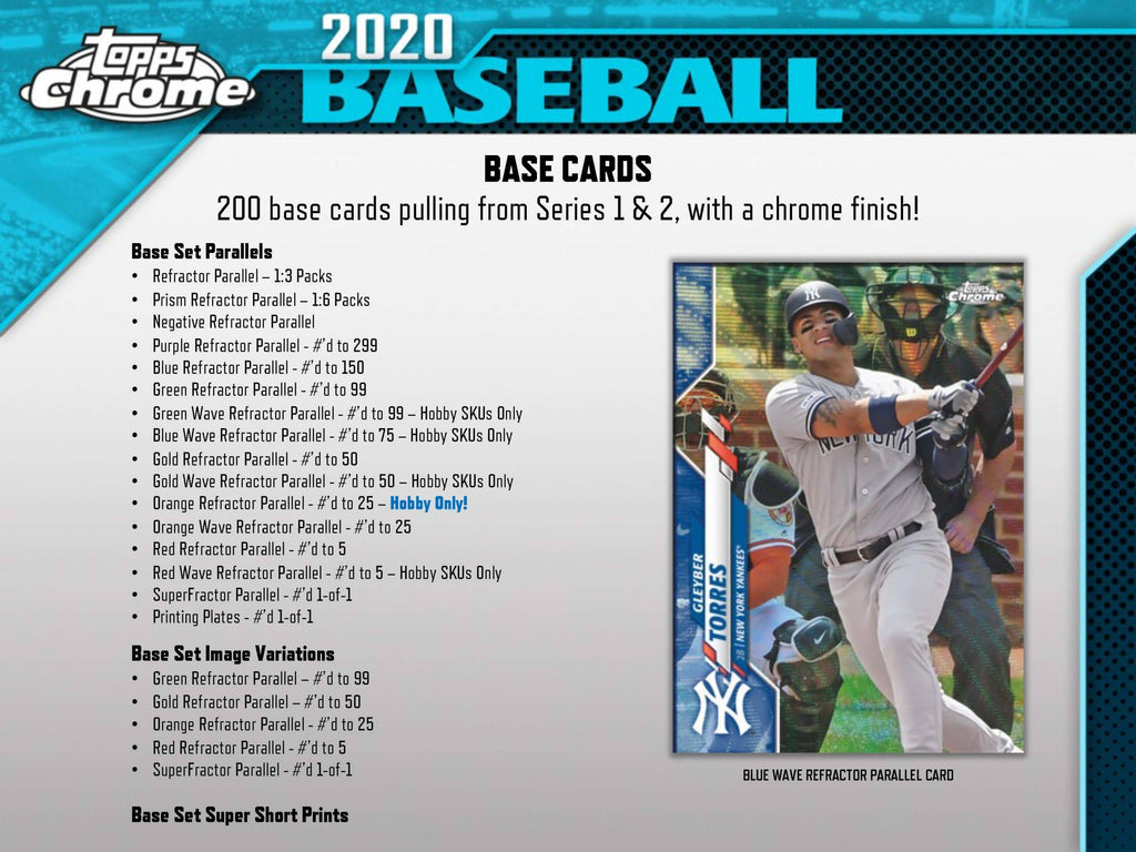 2020 Topps Chrome Baseball Jumbo Box G655
