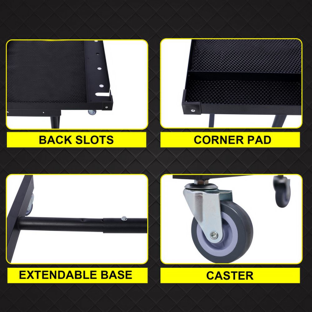 Black Multi-functional Workbench with Drawers T616374