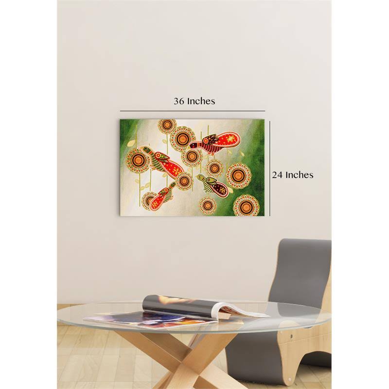 Cosmic Birds Premium Stretched Canvas in Multi-Color Z5191