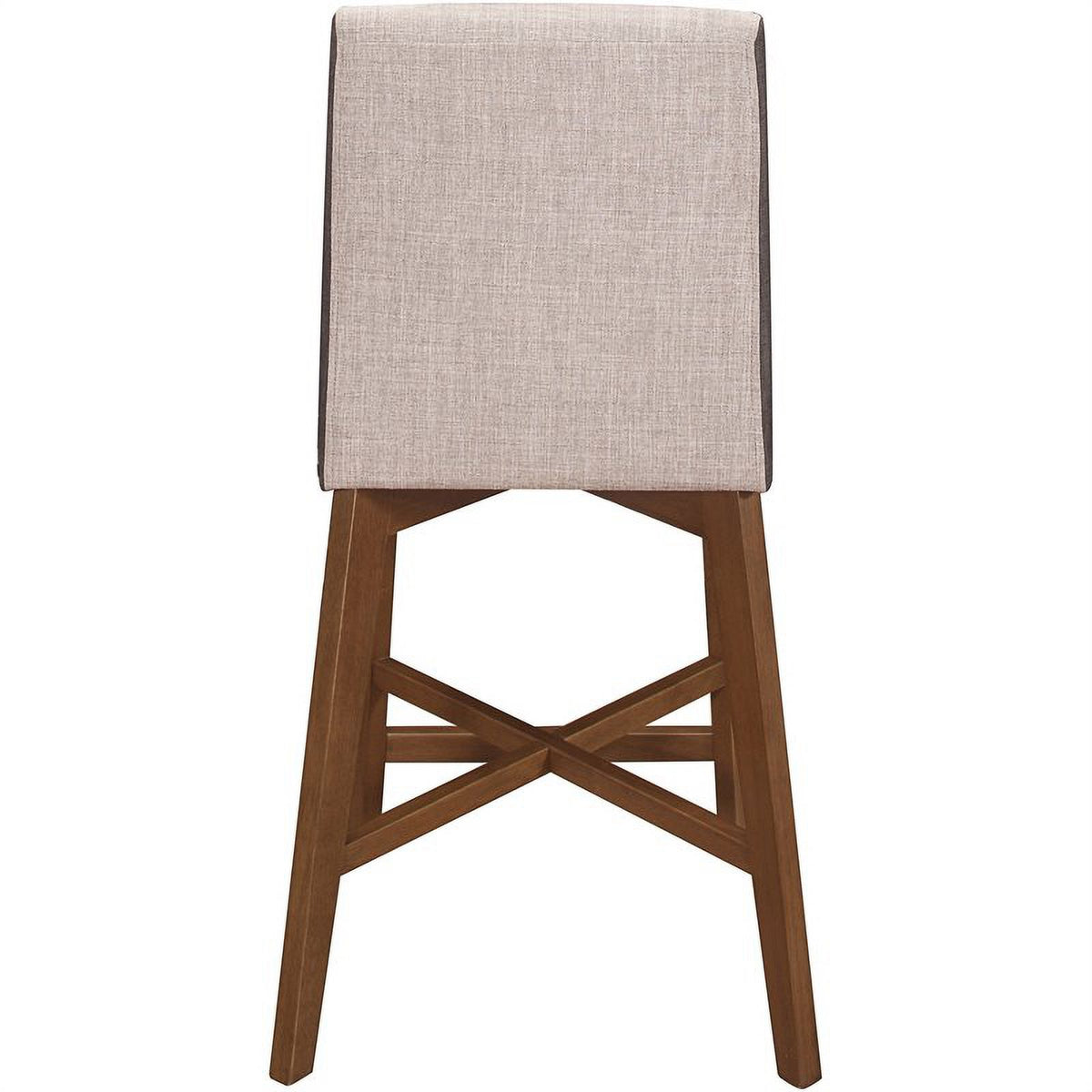 Upholstered Counter Height Stool in Gray-Walnut L436