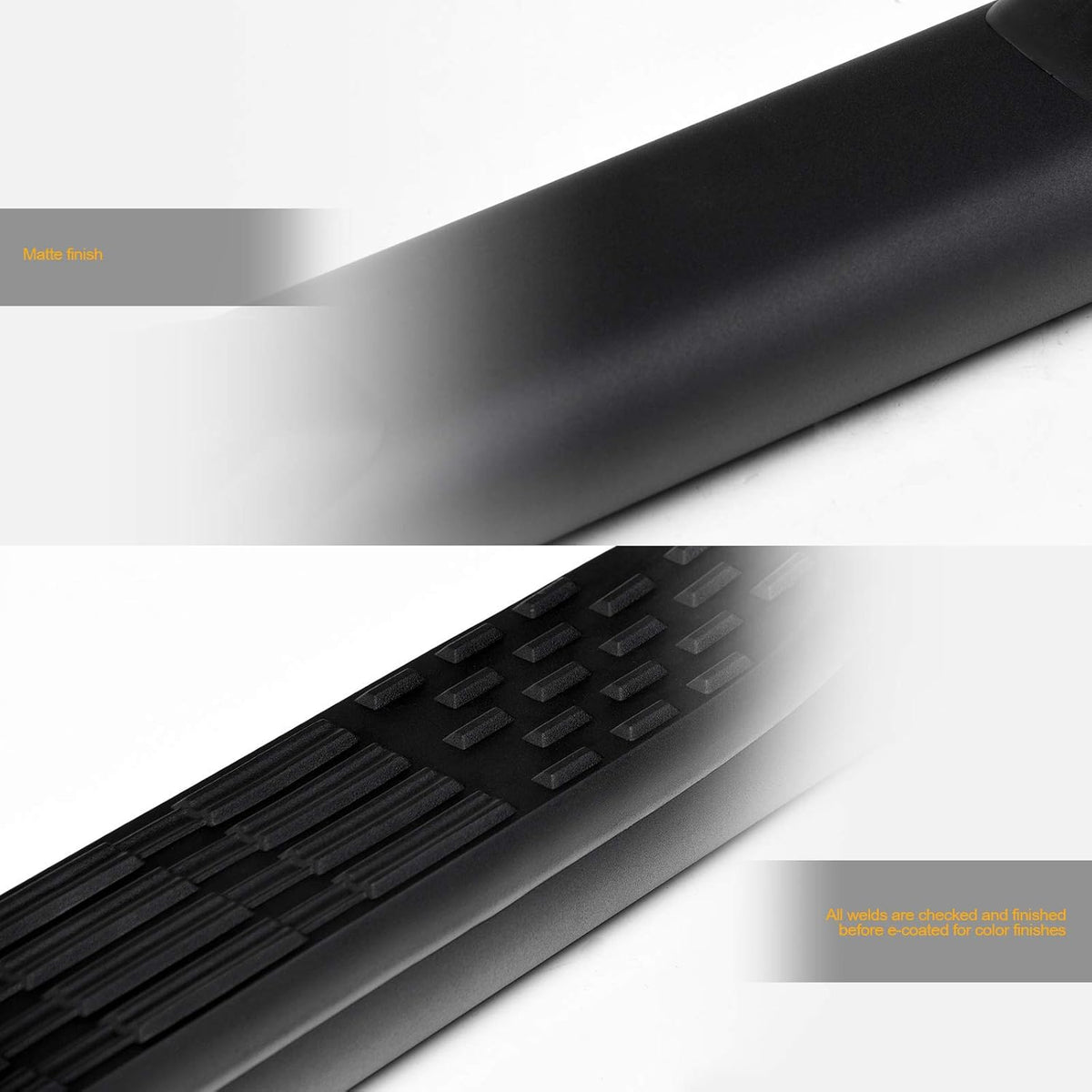5 Oval Side Step Nerf Bars Matte Black D9071