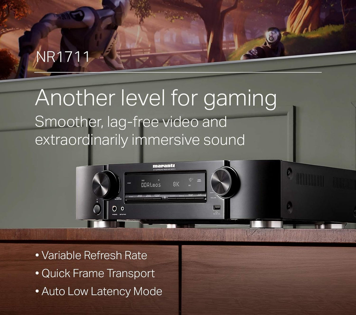 Slim 7.2 Channel AV Receiver with Wi-Fi and Bluetooth S712