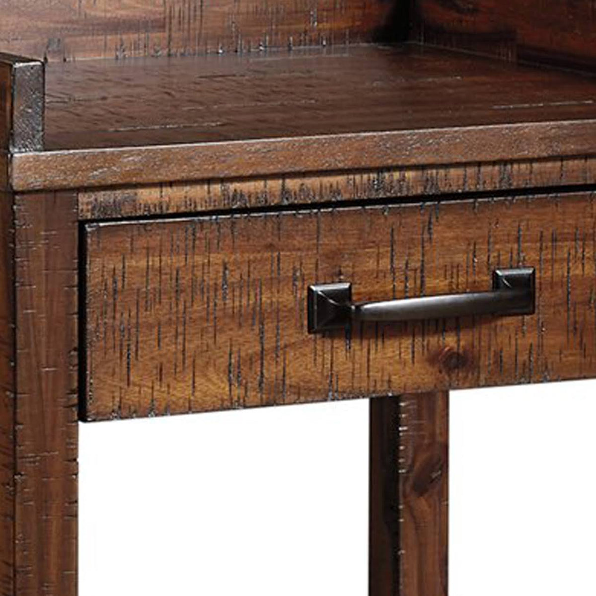 Brown 2 Drawers Wooden Printer Stand with Casters E79117