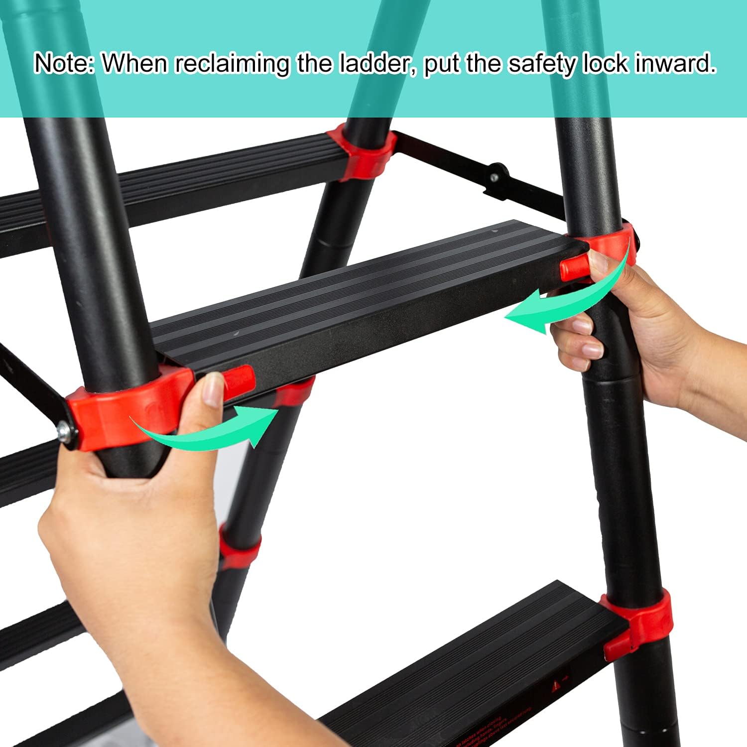 Telescopic Ladder 9+11 Aluminum A-Frame Extension Ladder W768