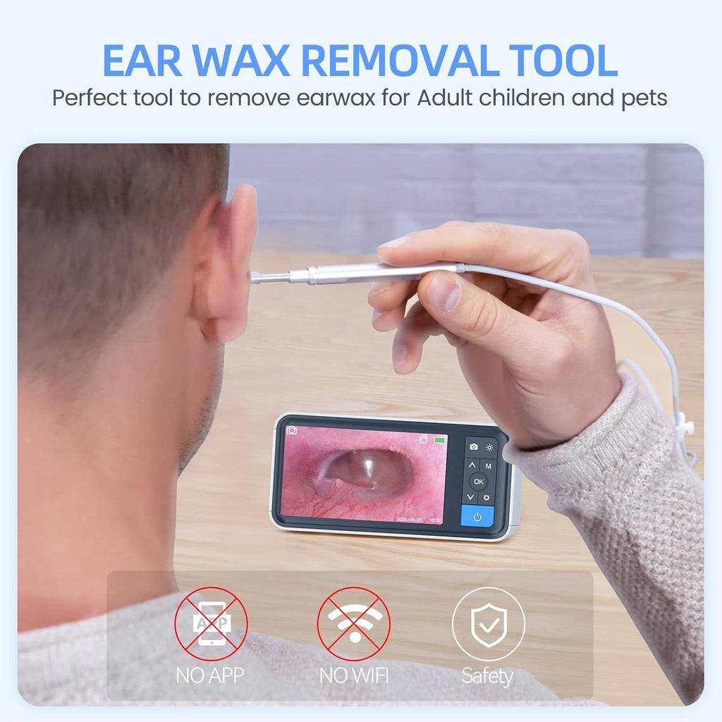 1080P HD Ear Wax Removal Otoscope with IPS Screen and 32G Card S148